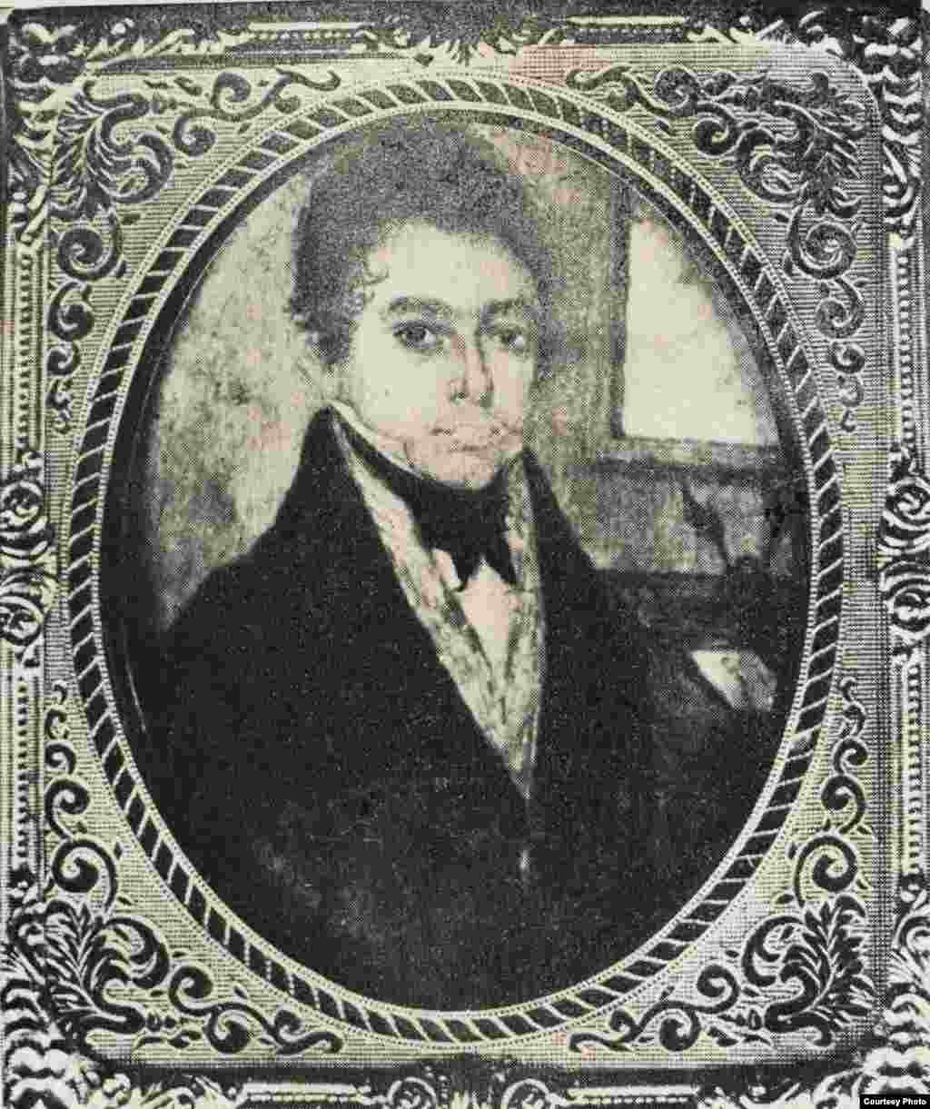 José María Heredia, primer retrato suyo que se conserva (1823).